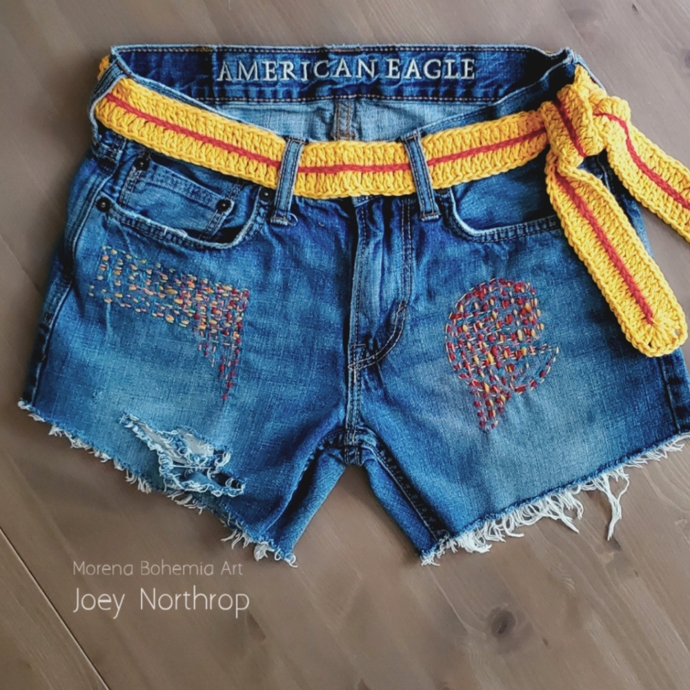 Vintage and gently distressed boyfriend jeans size 4.